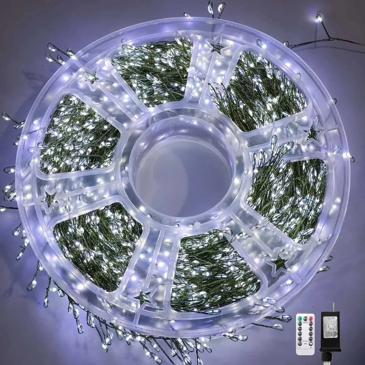 LED Christmas String Lights with Remote Control Cluster Warm for Indoor Decoration - Image 9