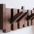 Appendiabiti da parete in stile pianoforte – Appendino decorativo con ganci in legno massello | Portaoggetti funzionale e decorazione artistica per la casa