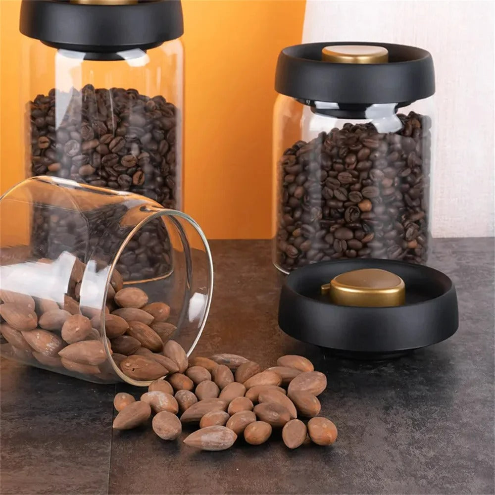 Boîte hermétique pour conserver les grains de café et leur fraîcheur – Boîte scellée pour la préparation du café à la maison, le rangement dans la cuisine et la consommation quotidienne de café