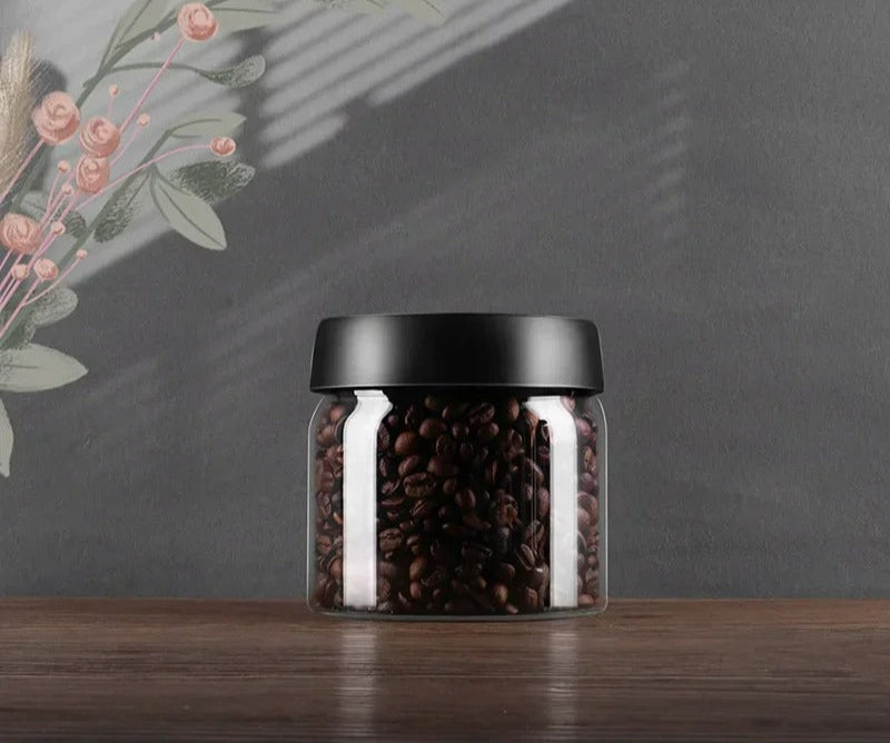 Boîte hermétique pour conserver les grains de café et leur fraîcheur – Boîte scellée pour la préparation du café à la maison, le rangement dans la cuisine et la consommation quotidienne de café