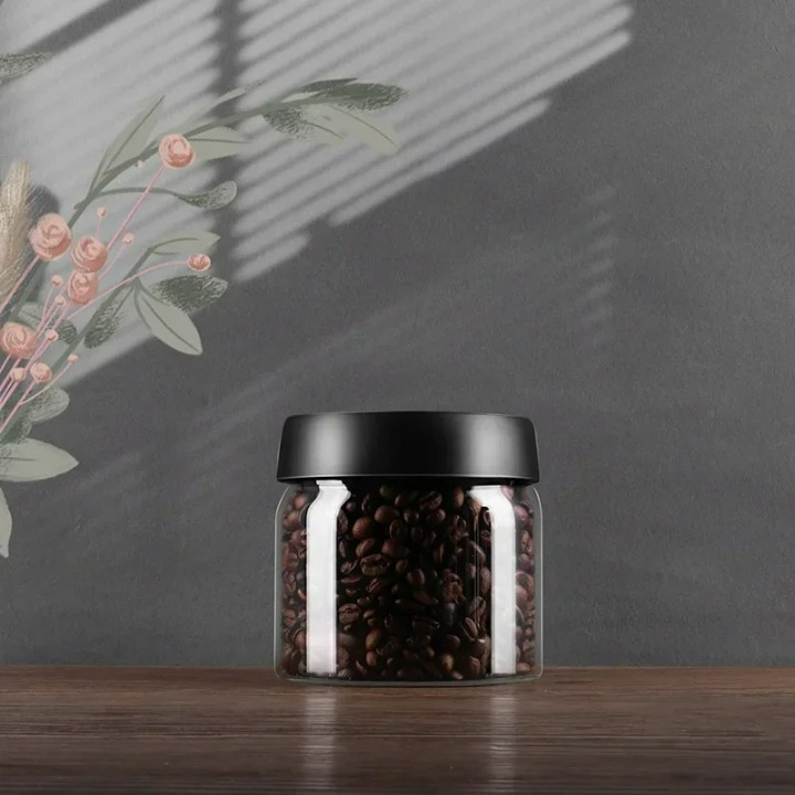 Boîte hermétique pour conserver les grains de café et leur fraîcheur – Boîte scellée pour la préparation du café à la maison, le rangement dans la cuisine et la consommation quotidienne de café