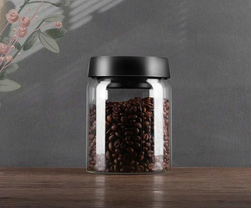 Boîte hermétique pour conserver les grains de café et leur fraîcheur – Boîte scellée pour la préparation du café à la maison, le rangement dans la cuisine et la consommation quotidienne de café