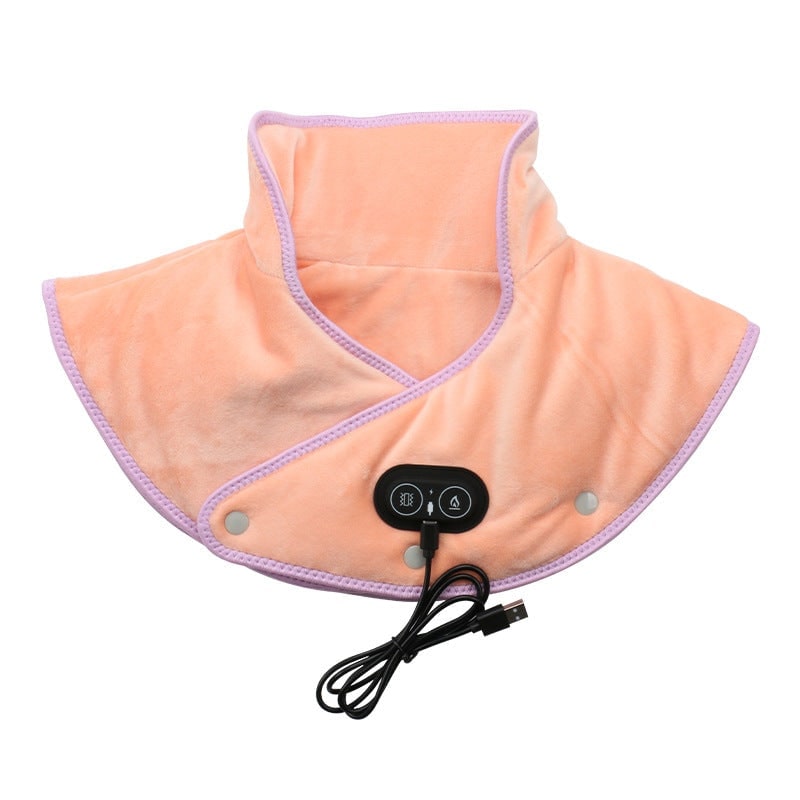 Neck Heating Pad with Vibration Massage and Shoulder Drape Electric USB Heated Massager - Image 2