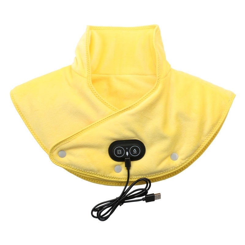 Neck Heating Pad with Vibration Massage and Shoulder Drape Electric USB Heated Massager - Image 3