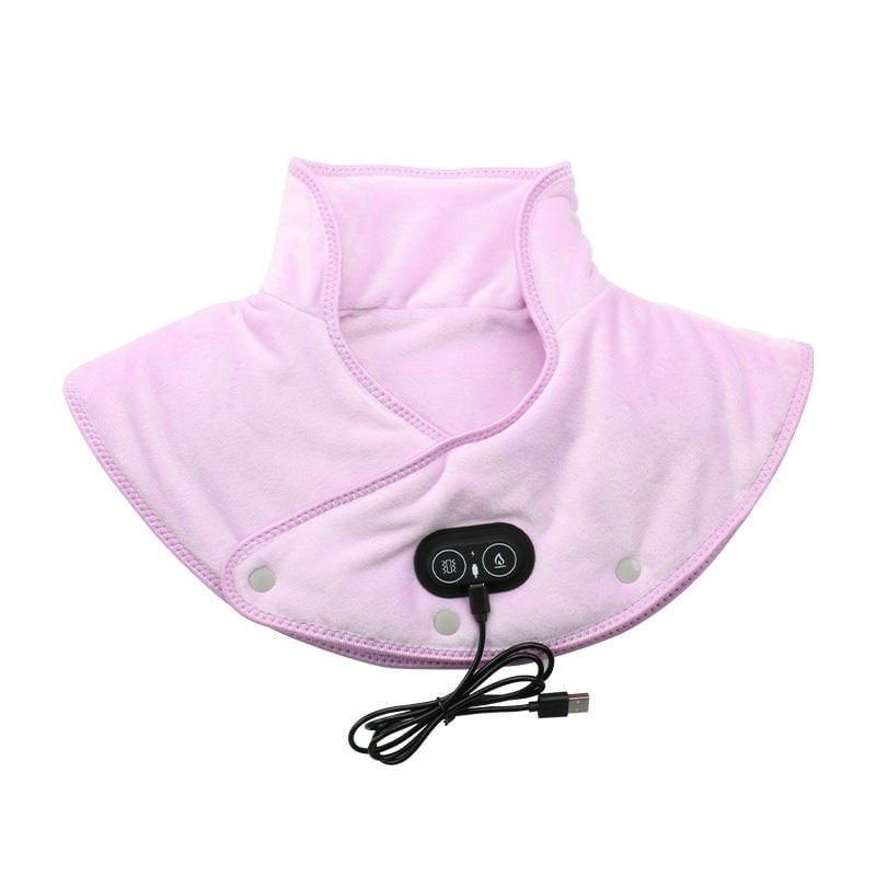 Neck Heating Pad with Vibration Massage and Shoulder Drape Electric USB Heated Massager - Image 4