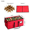 Ornament Storage Box with Zippered Lid and Interlocking Dividers for Christmas Decorations - Image 5