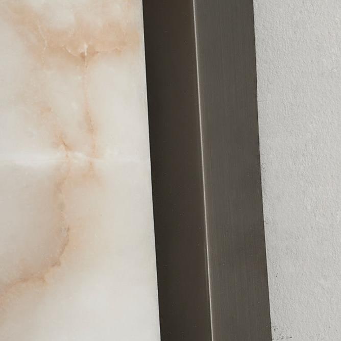 Plug-in Wall Sconce Lighting with Marbled Cylinder Shade Candle - Image 14