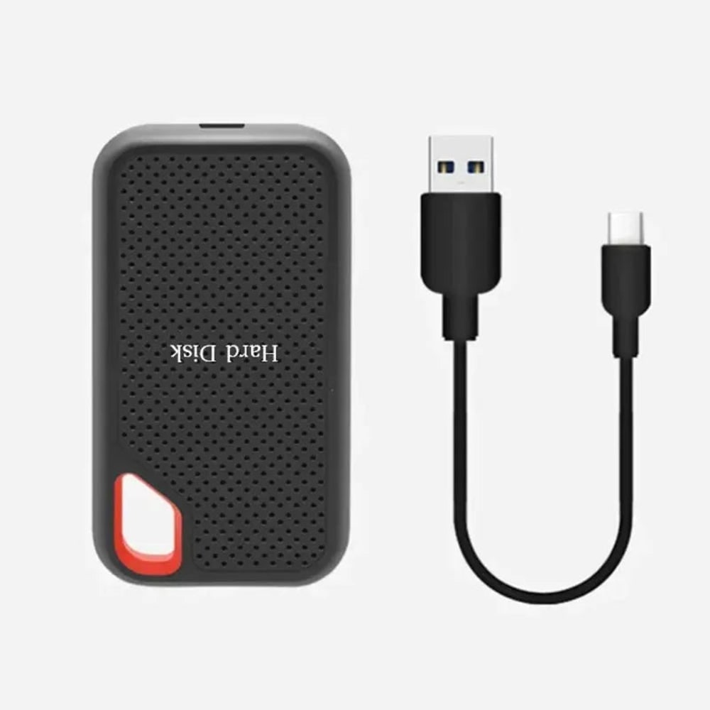 Portable External Solid State Drive with Lanyard Loop and Usb-C Cable for PC - Image 2