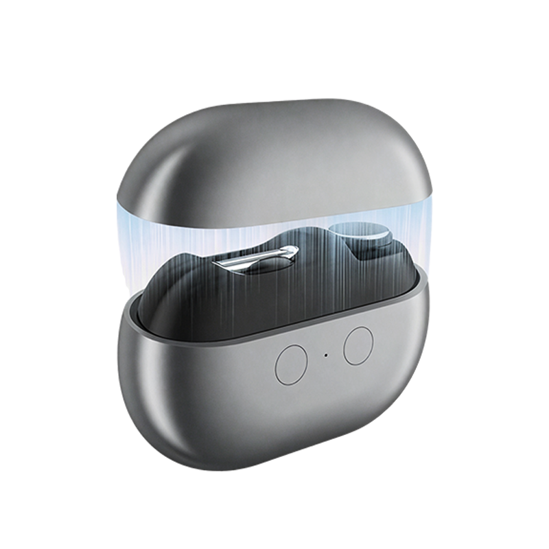 Rechargeable Digital In-Ear Hearing Aids with UV Sanitizing Charging Case - Image 1