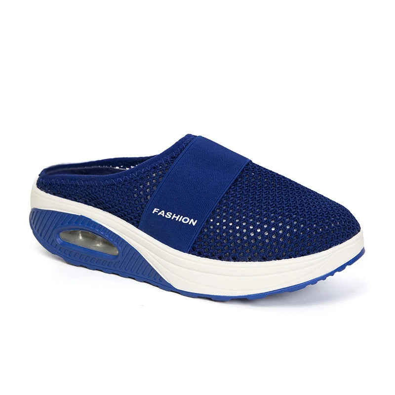 Slip-On Sneakers with Air Cushion Platform Mesh Mule and Non-Slip Sole - Image 11