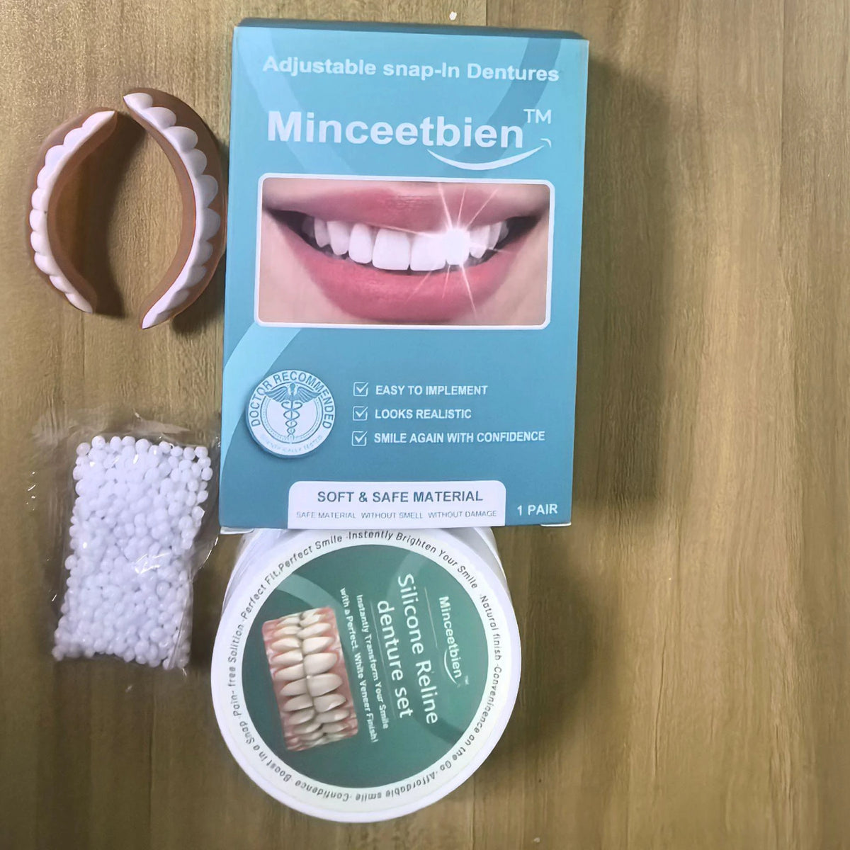 Snap on Veneers with Moldable Beads and Custom Fit Cosmetic False Teeth Kit - Image 7