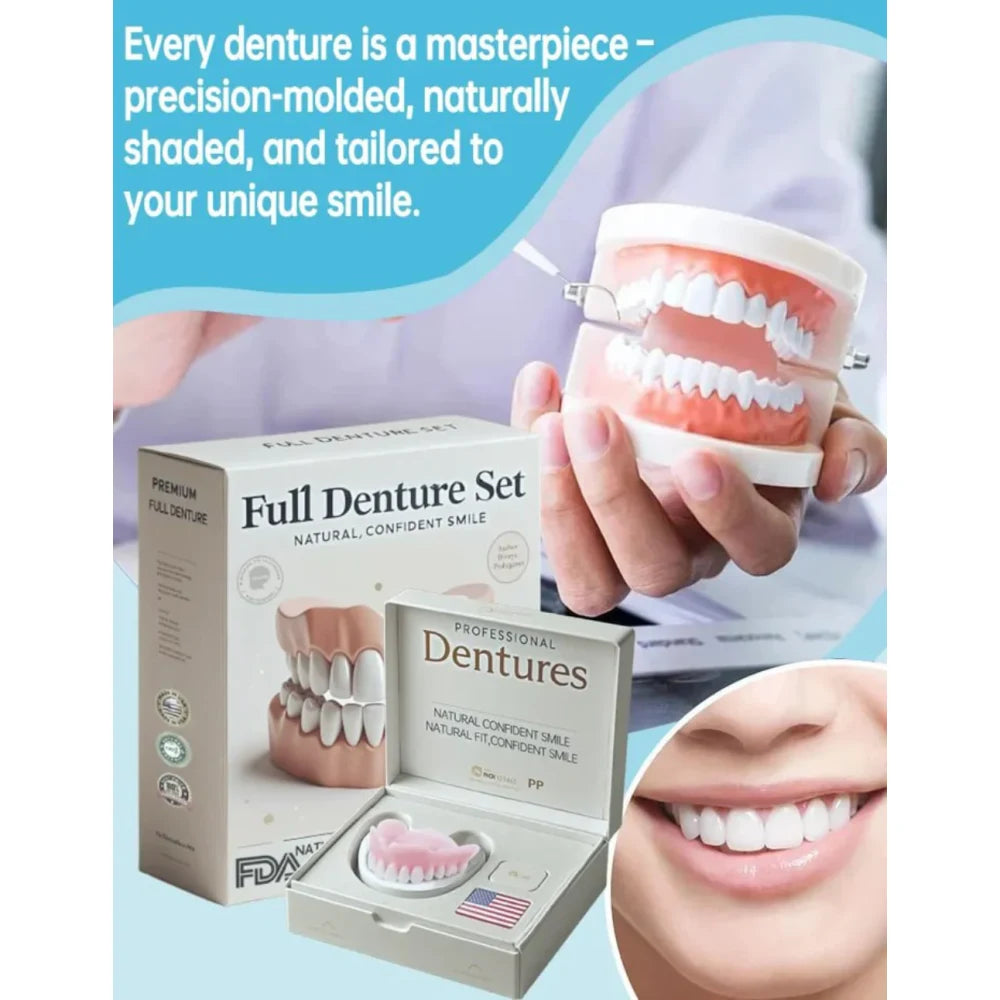 Snap on Veneers with Moldable False Teeth for Upper and Lower Jaw Reusable Cosmetic - Image 2