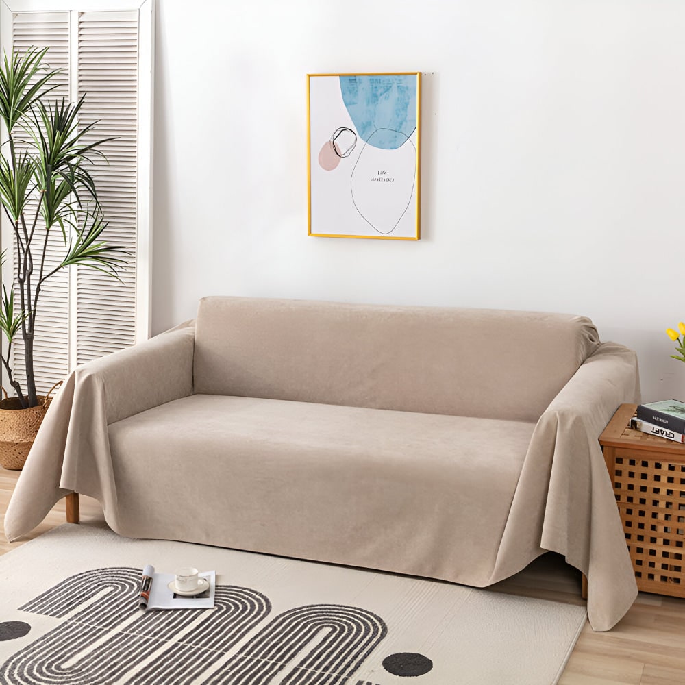 Sofa Throw Blanket Couch Cover Waterproof Textured Stitched Edge Protector - Image 10