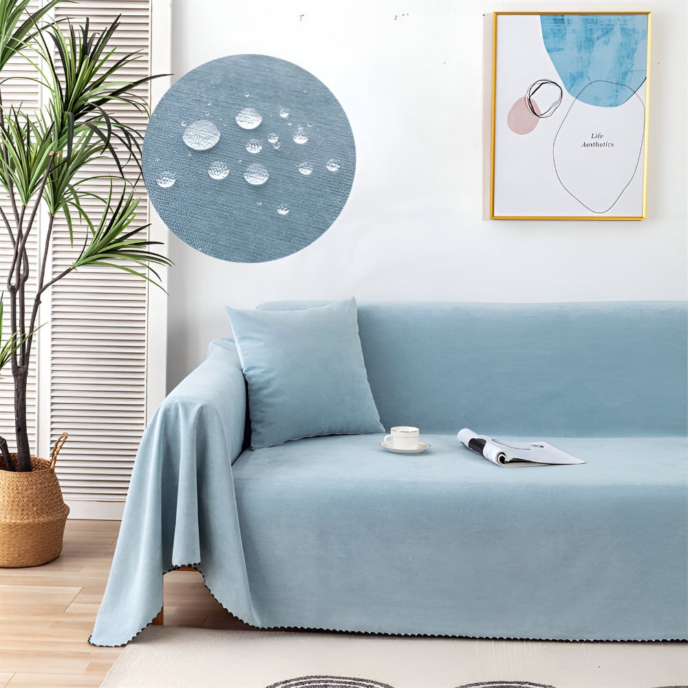 Sofa Throw Blanket Couch Cover Waterproof Textured Stitched Edge Protector - Image 12