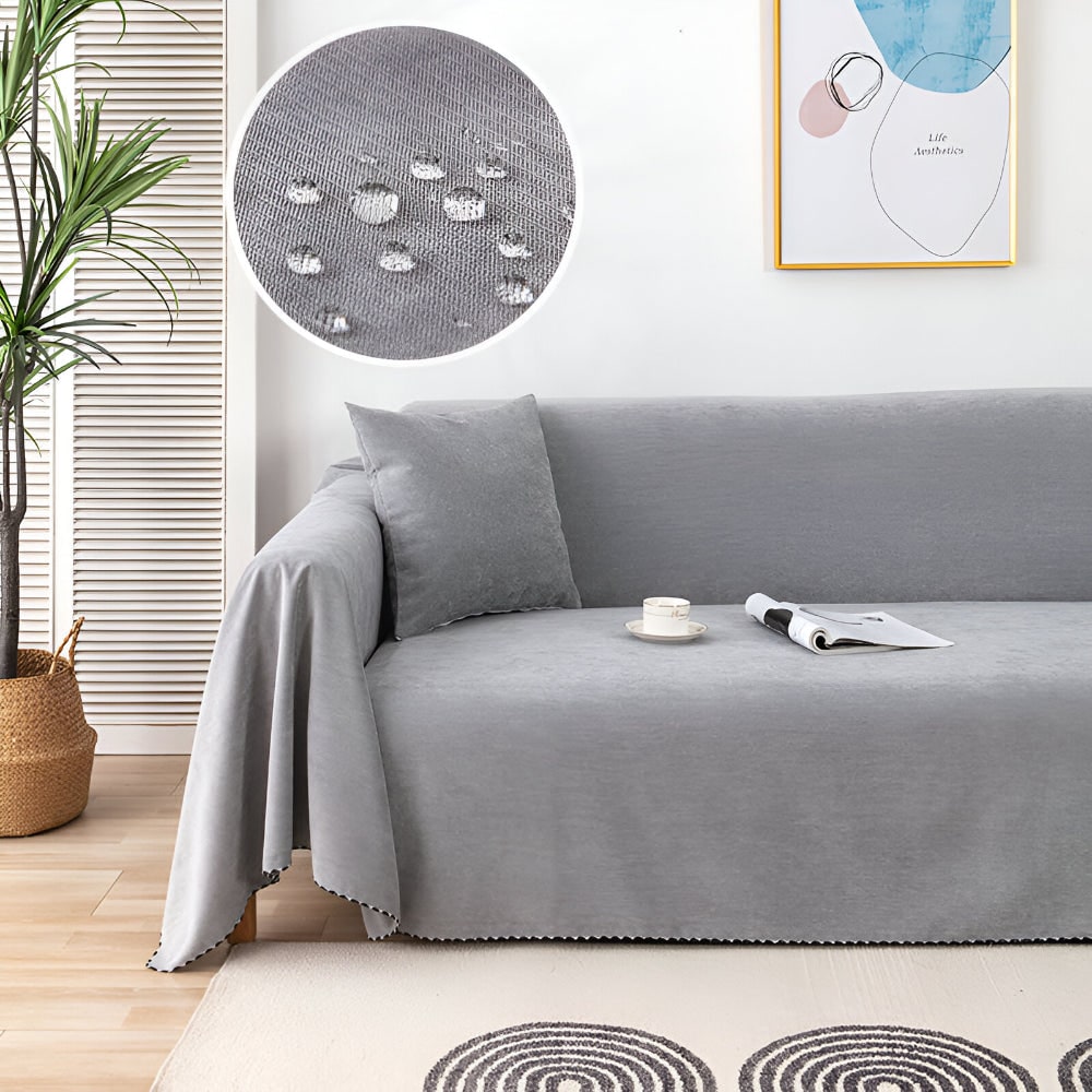 Sofa Throw Blanket Couch Cover Waterproof Textured Stitched Edge Protector - Image 8