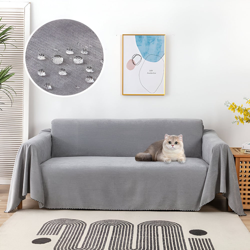 Sofa Throw Blanket Couch Cover Waterproof Textured Stitched Edge Protector - Image 9