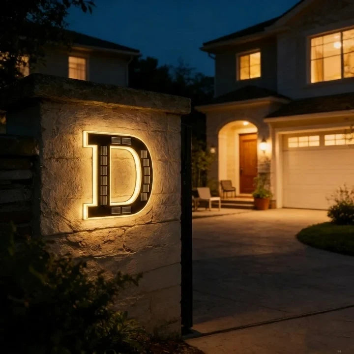 Solar House Numbers with Automatic LED Backlit Lighting and Integrated Panel - Image 18
