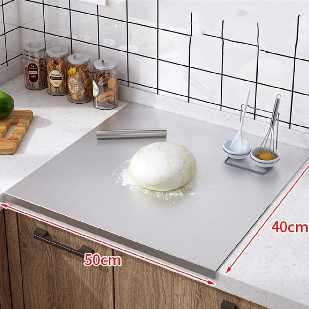 Stainless Steel Cutting Board with Spill Guard and Rounded Safety Corners - Image 6
