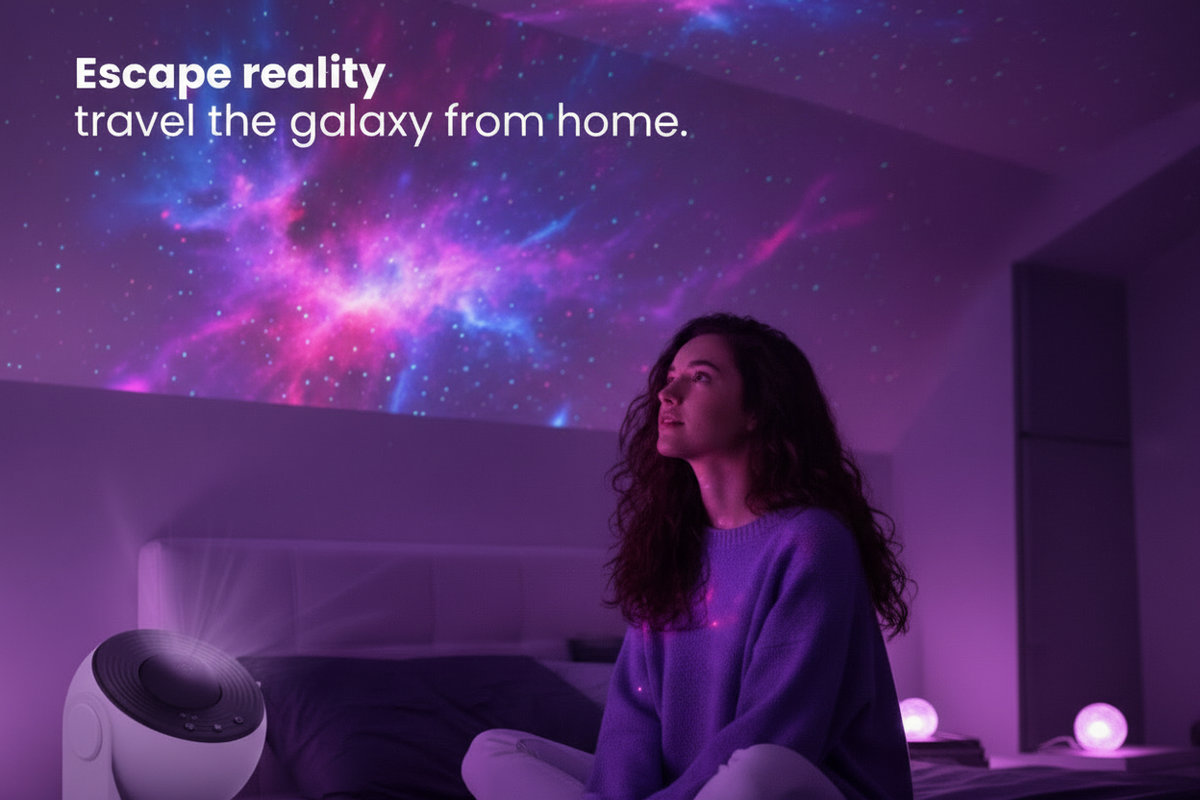 Star Projector Night Light with 360° Rotating Galaxy Projection and Adjustable Stand - Image 14