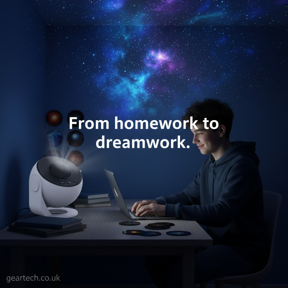 Star Projector Night Light with 360° Rotating Galaxy Projection and Adjustable Stand - Image 8