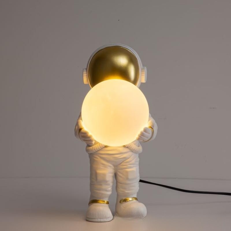 Table Lamp Mid Century Modern Touch Astronaut with Glowing Globe Bedside Set Of 2 - Image 11