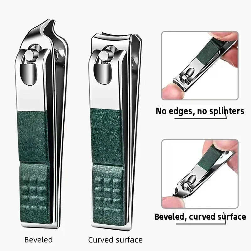 Toe Nail Clipper Set with Fingernail Stainless Steel Professional Tools File and Storage Case - Image 3