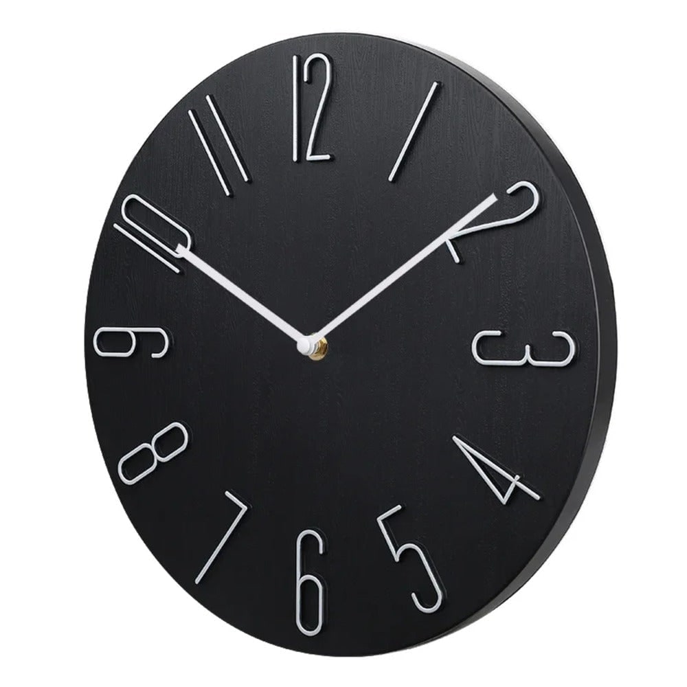 Wall Clock with Raised Wire Numbers and Silent Minimalist Design - Image 2