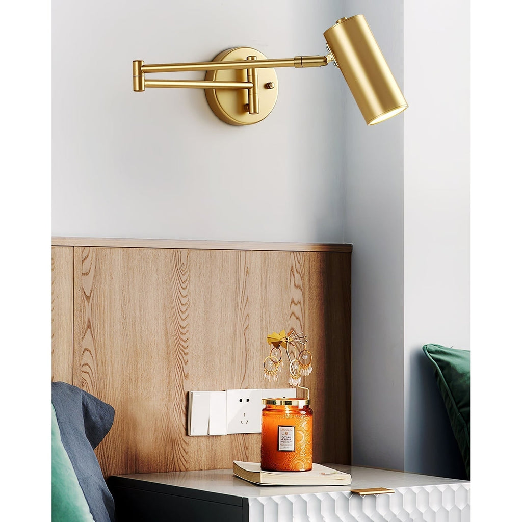 Wall Sconce with Adjustable Swing Arm and Focused LED Reading Light - Image 16