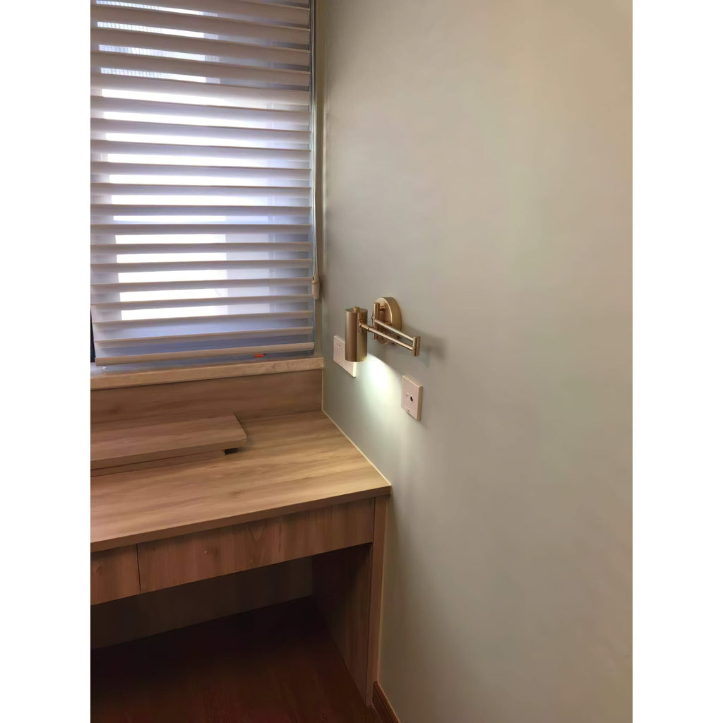 Wall Sconce with Adjustable Swing Arm and Focused LED Reading Light - Image 17