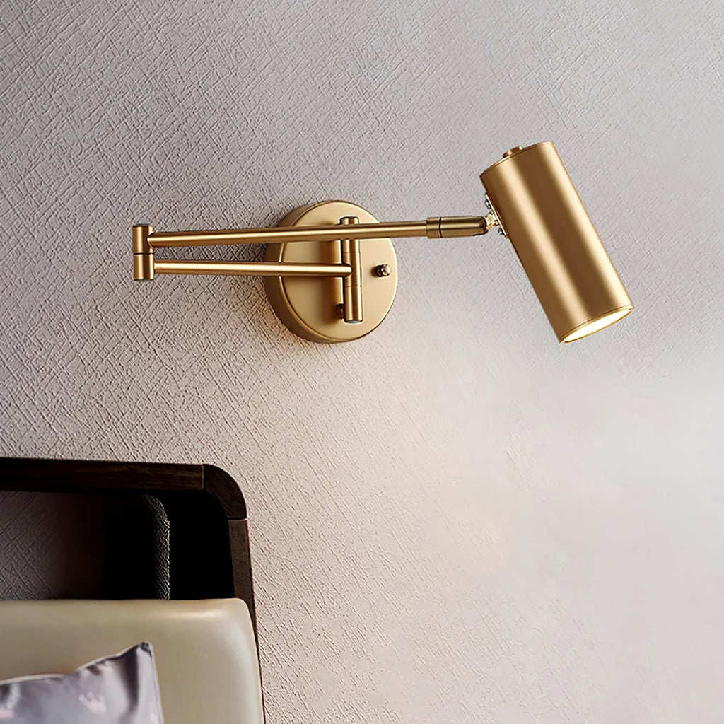 Wall Sconce with Adjustable Swing Arm and Focused LED Reading Light - Image 2