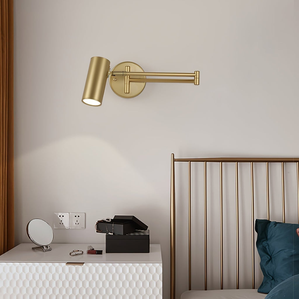Wall Sconce with Adjustable Swing Arm and Focused LED Reading Light - Image 3