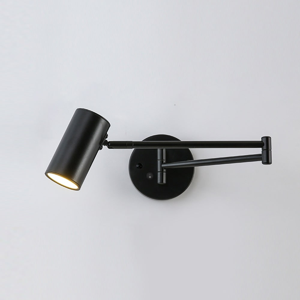 Wall Sconce with Adjustable Swing Arm and Focused LED Reading Light - Image 40