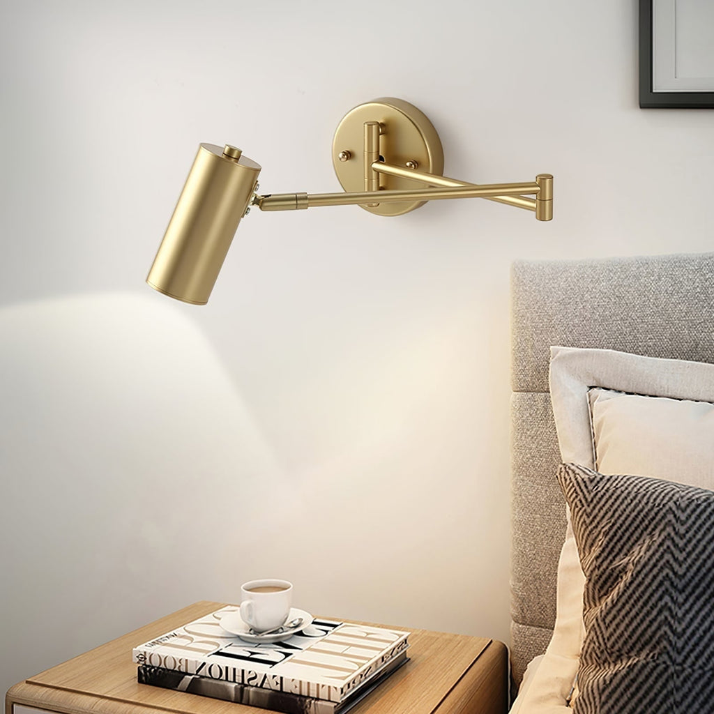 Wall Sconce with Adjustable Swing Arm and Focused LED Reading Light - Image 8