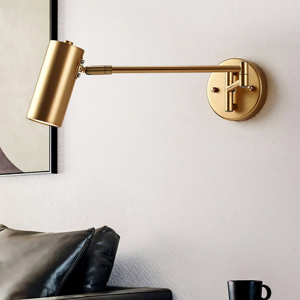 Wall Sconce with Adjustable Swing Arm and Focused LED Reading Light - Image 9
