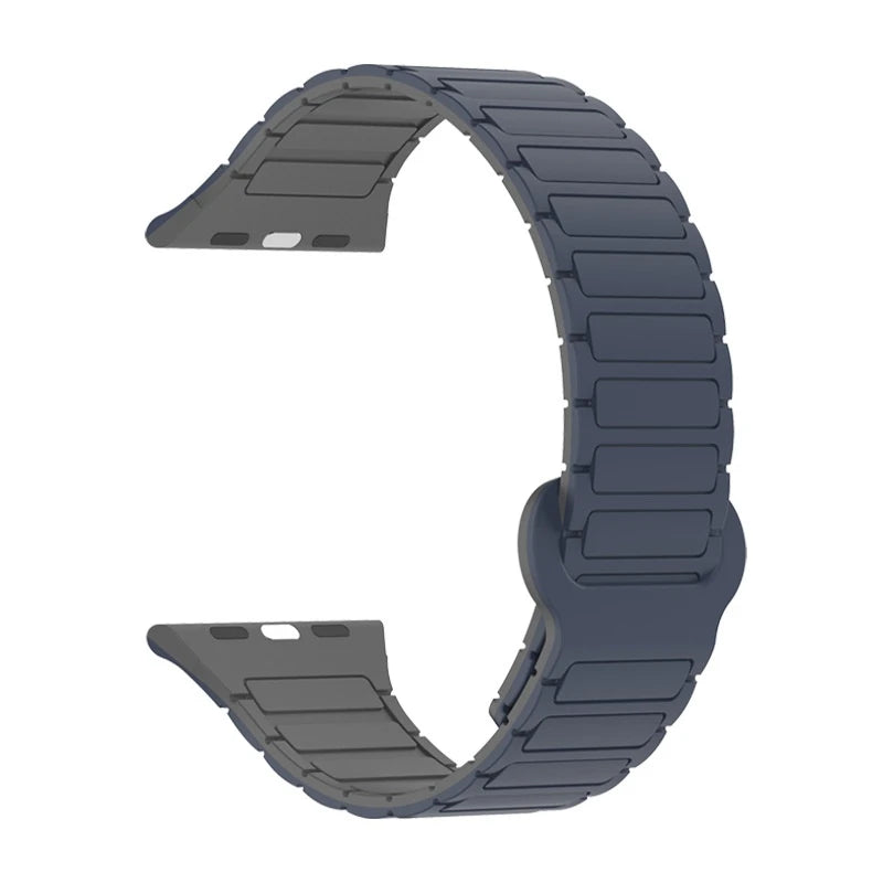 Watch Band with Magnetic Closure and Ribbed Silicone Design - Image 25