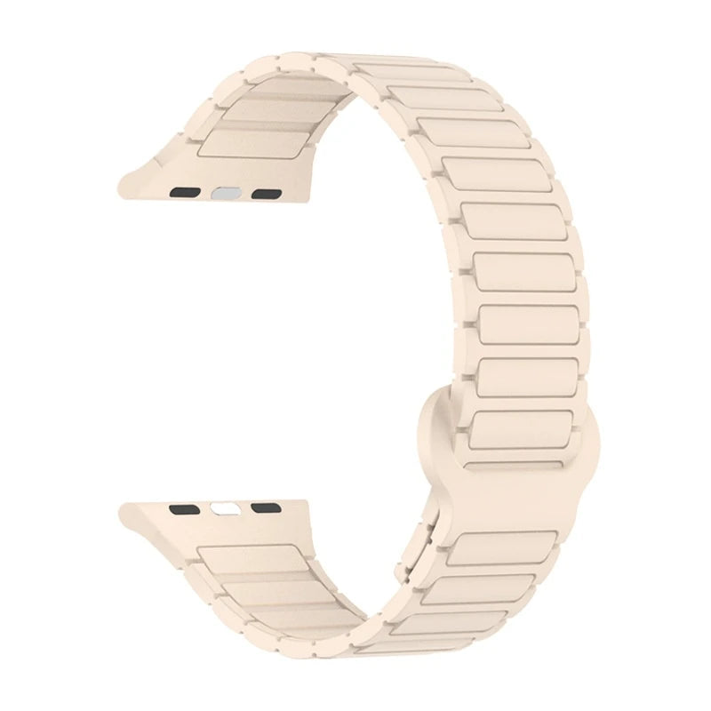 Watch Band with Magnetic Closure and Ribbed Silicone Design - Image 33