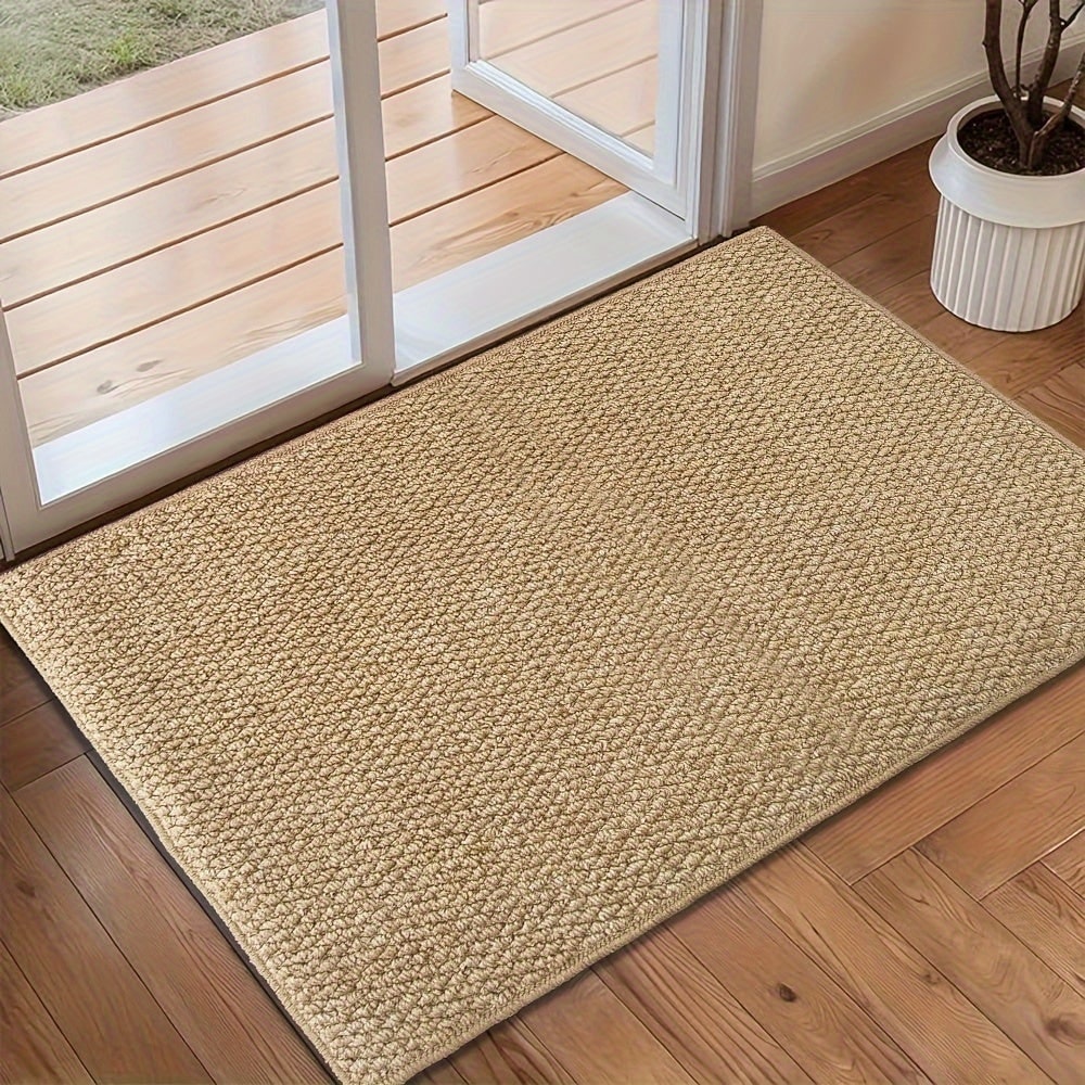 Welcome Door Mat Indoor Front Entry with Absorbent Textured Loop Pile Custom - Image 3